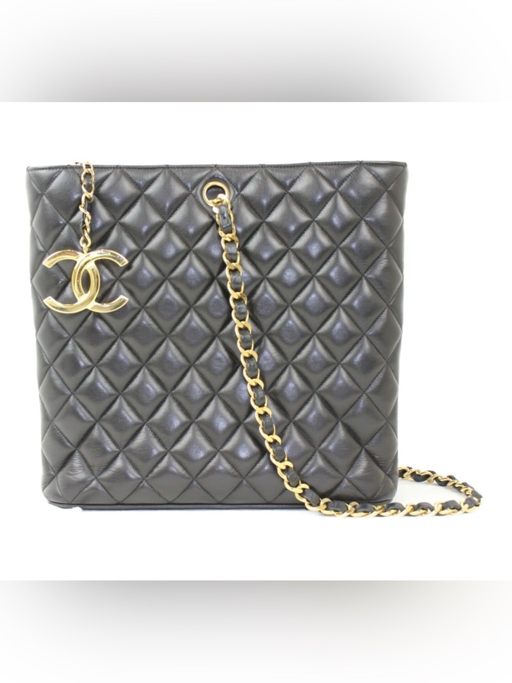 Exquisite CHANEL Matelasse Lambskin Chain Shoulder Bag Black - Preloved 🖤💛